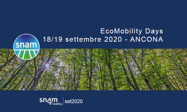 “Eco Mobility Days” il 18 e 19 settembre ad Ancona con Snam4Mobility