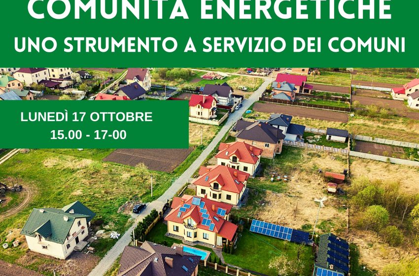  Comunità energetiche: evento nazionale a Roma