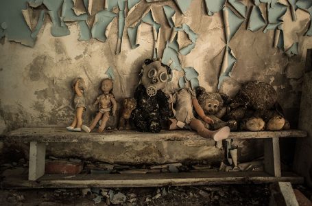 The abandoned buildings of the dead city of Chernobyl
