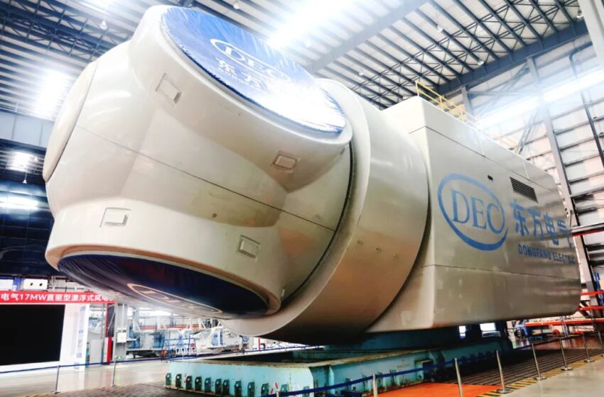  Cina: ecco una nuova turbina eolica galleggiante da record